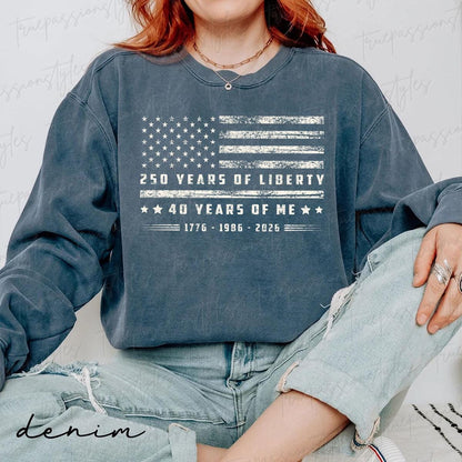 Vintage 40th Birthday Shirt, American Flag Birthday Tshirt, Patriotic Birthday Shirt 2026, 40th Birthday Sweatshirt, 1986 Birthday S06419