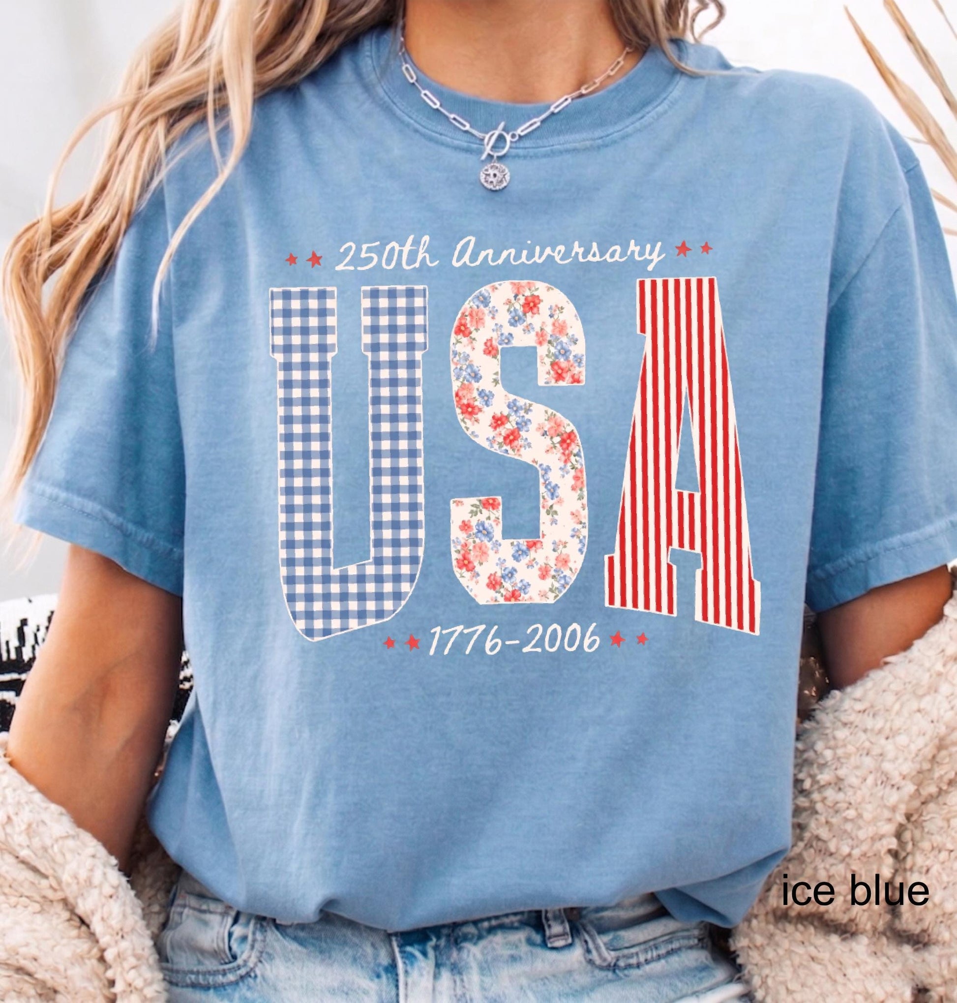 Comfort Colors© USA 250th Anniversary Shirt, 1776–2026 Patriotic T-shirt, 4th of July Tee, Retro Independence Day Gift