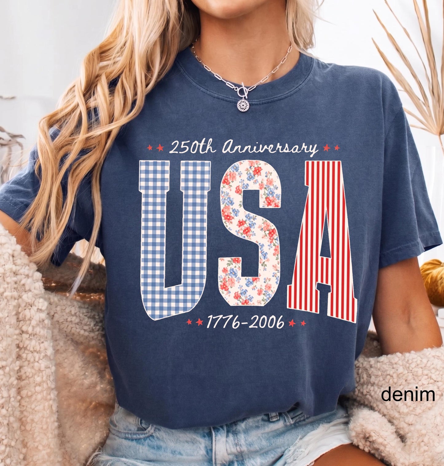 Comfort Colors© USA 250th Anniversary Shirt, 1776–2026 Patriotic T-shirt, 4th of July Tee, Retro Independence Day Gift