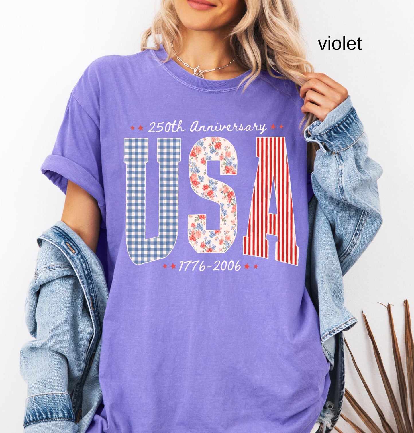 Comfort Colors© USA 250th Anniversary Shirt, 1776–2026 Patriotic T-shirt, 4th of July Tee, Retro Independence Day Gift