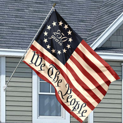 250 Years America We The People House Flag, Celebrate 250th Anniversary USA Flag, United States Patriotic Flag, 1776-2026 Flag, 13 Stars