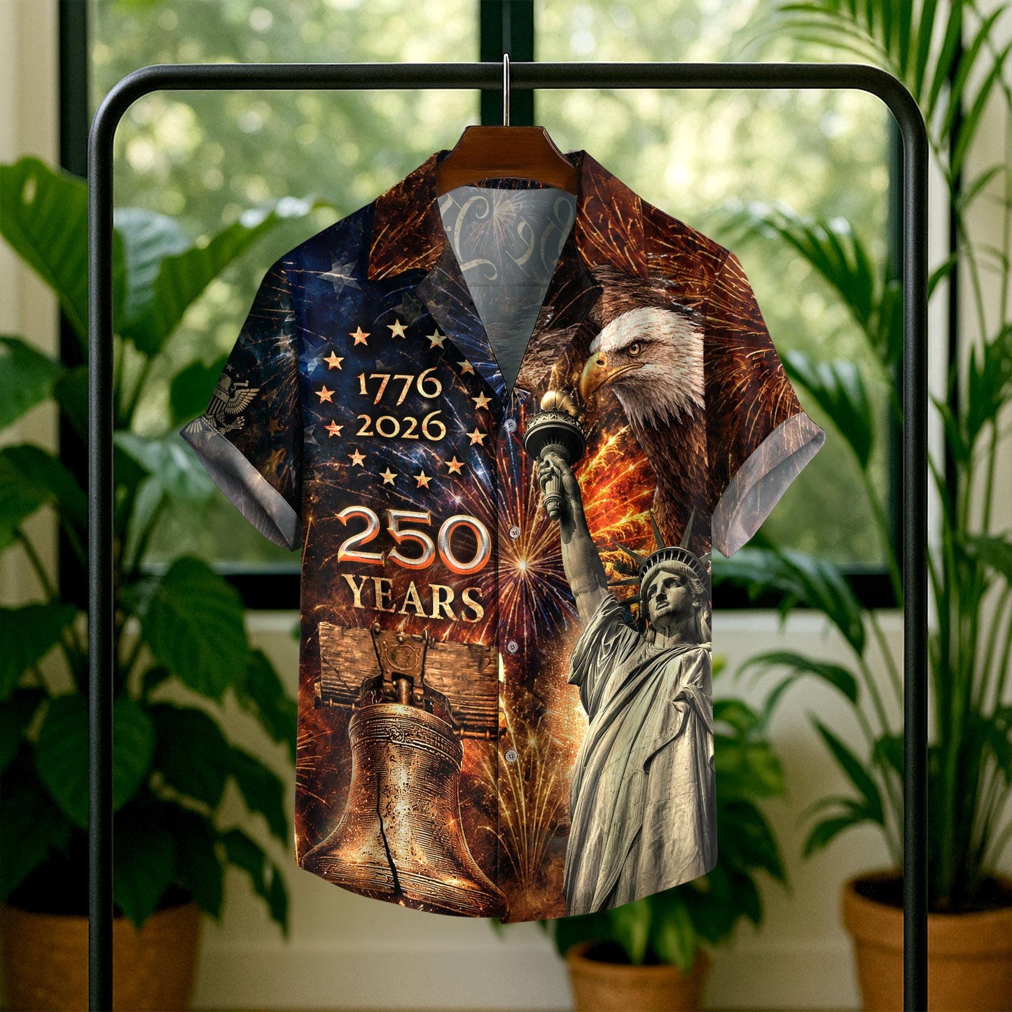 USA 250th Anniversary Hawaiian Shirt, 250 Years of Freedom Aloha Shirt, We The People America Summer Shirt, Fourth of July Gift