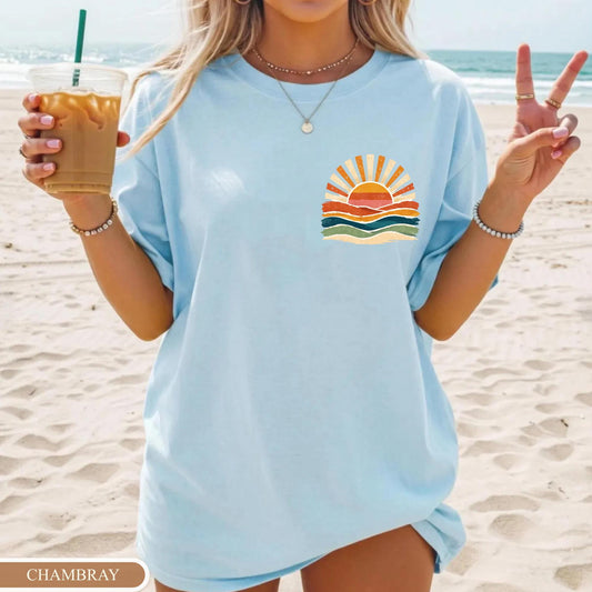 Vintage Sea Retro Ocean Sun Summer Shirt Comfort Colors Coastal Summer Tee Beach Vacation Graphic Shirt Ocean Lover Gift Sunshine Shirt