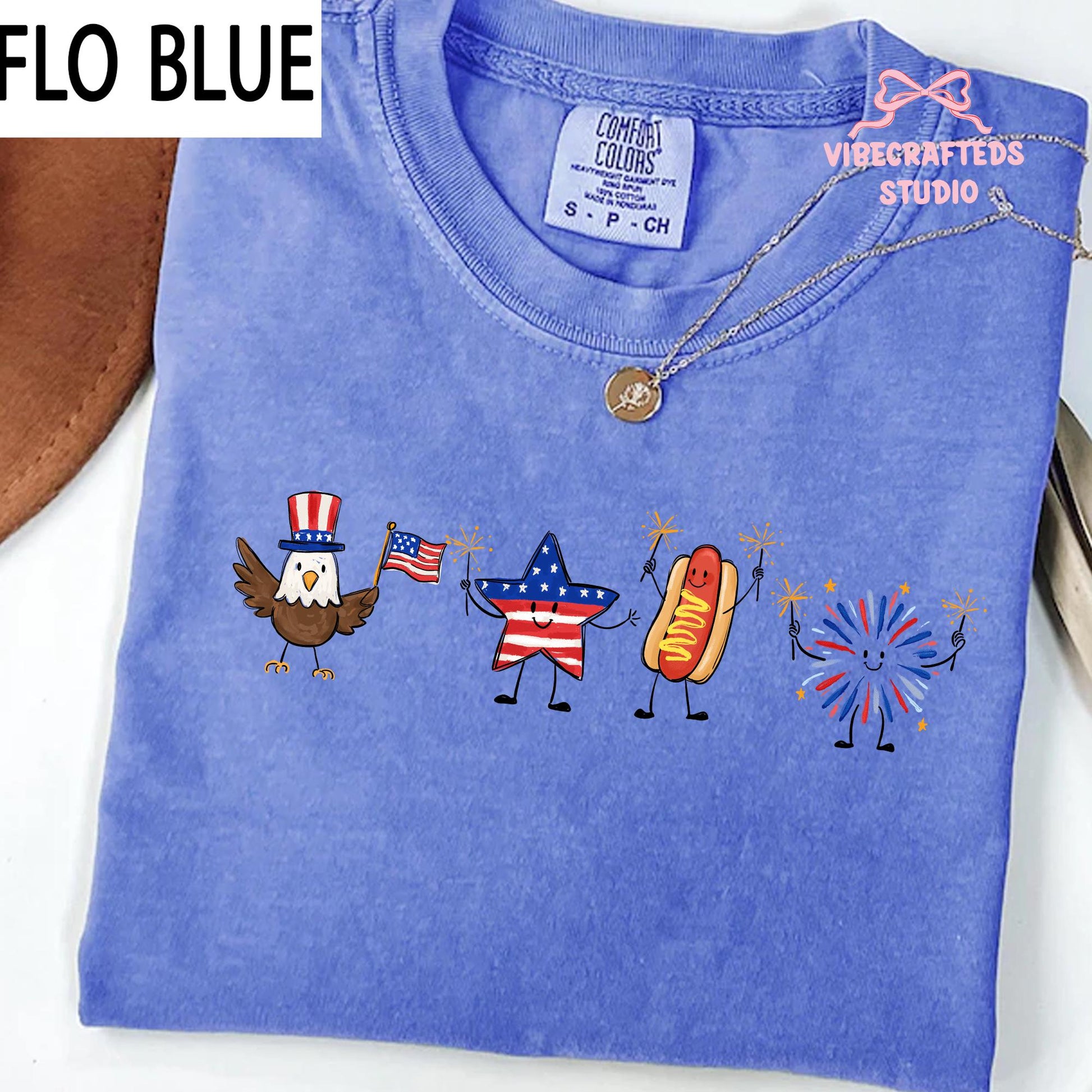 Cute 4th Of July Shirt, Patriotic Eagle Star Hotdog Firework Tee, Funny America Shirt, Comfort Colors Unisex USA Tee, Independence Day Gift
