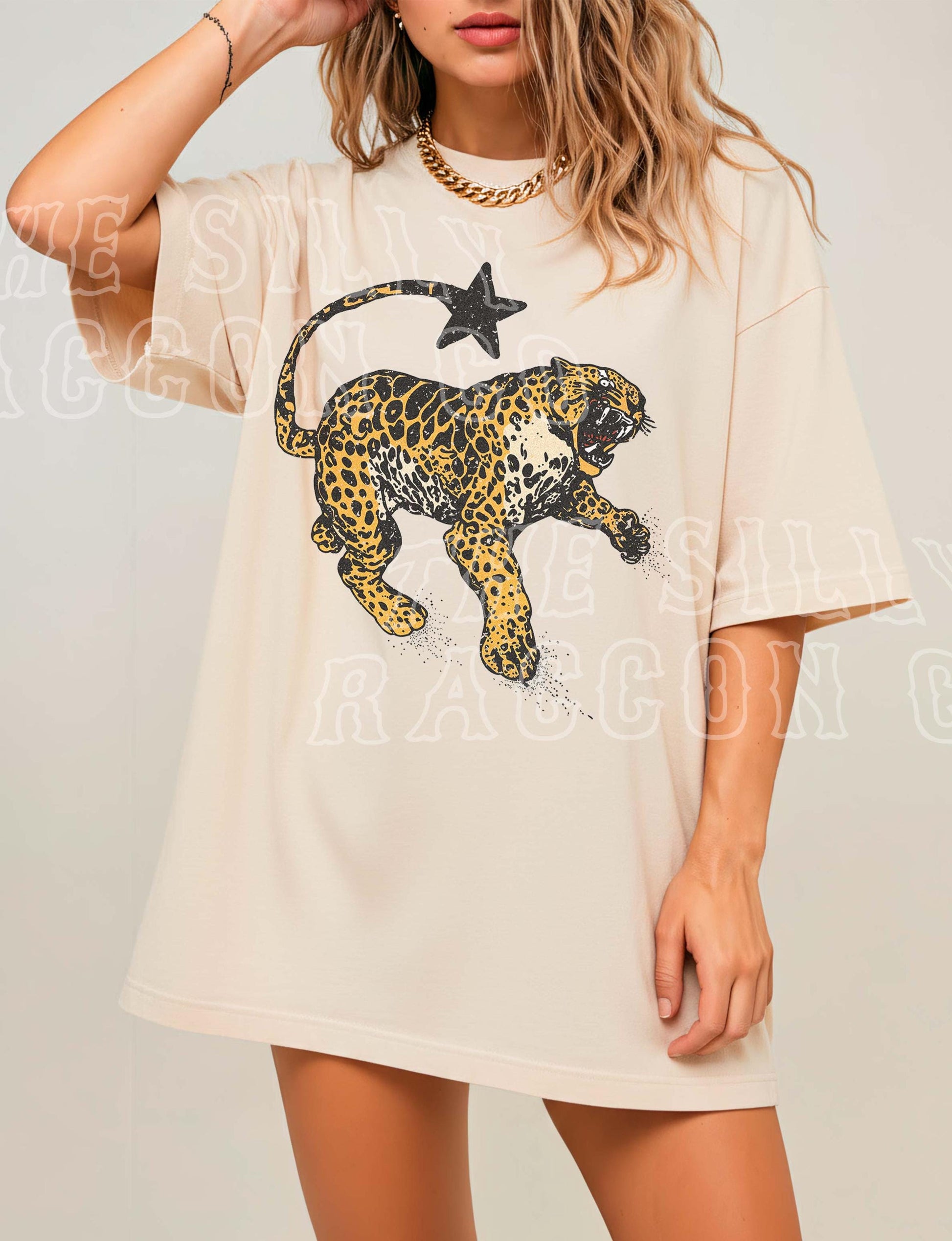 Vintage Inspired Jaguar Shirt Retro Nature Graphic Tee Trendy Animal Print Top Y2K Streetwear Clothing For Men Women Comfort Colors
