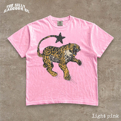 Vintage Inspired Jaguar Shirt Retro Nature Graphic Tee Trendy Animal Print Top Y2K Streetwear Clothing For Men Women Comfort Colors
