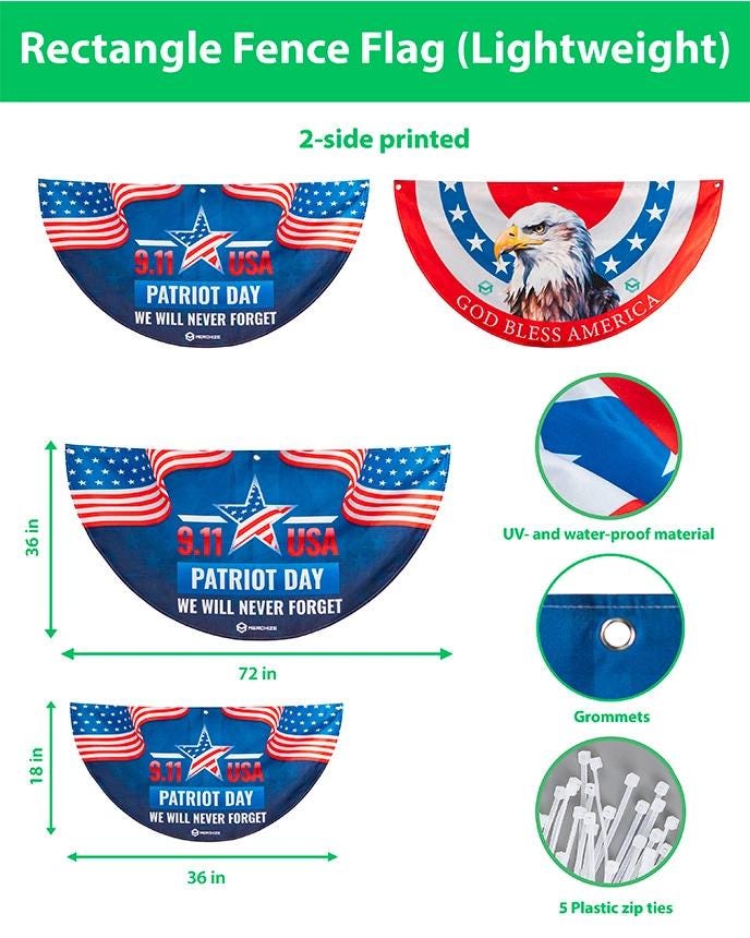 USA 250th Anniversary Patriotic Bunting Banner America 1776–2026 Semicircle Fence Flag Christian Freedom Porch Decor, 4th of july decor