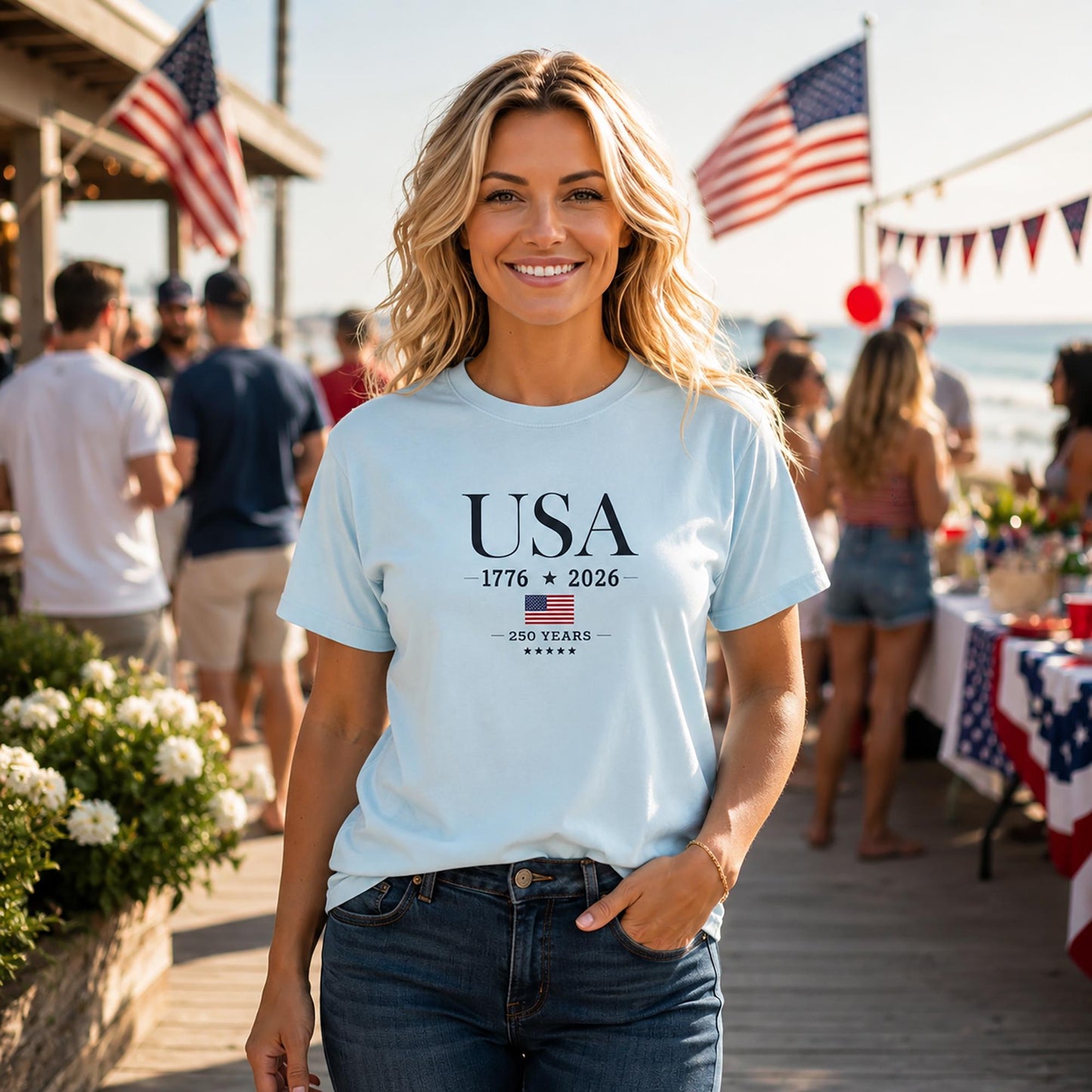 USA 250 Years Comfort Colors Shirt, America 250th Anniversary Tee, Patriotic Graphic T-Shirt, Fourth of July Shirt, USA 1776 2026 Tee