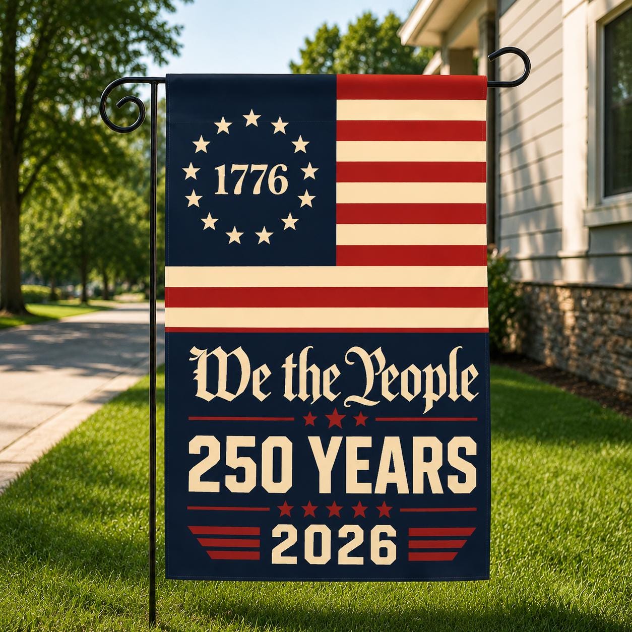 USA 250th Anniversary Garden Flag, We The People Patriotic Yard Decor, Independence Day Outdoor Flag, 4th of July Celebration Gift