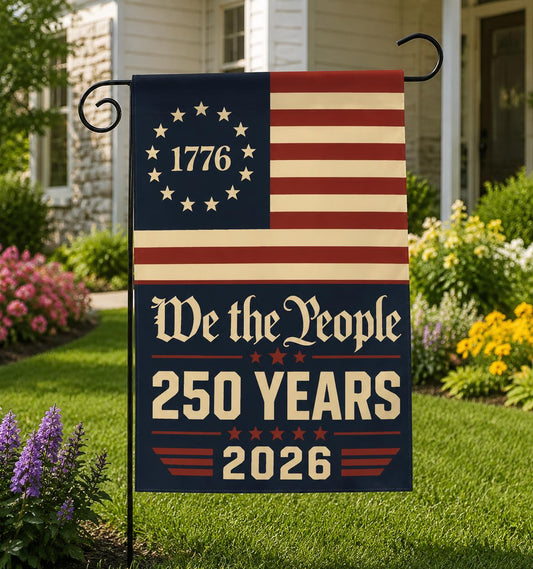 USA 250th Anniversary Garden Flag, We The People Patriotic Yard Decor, Independence Day Outdoor Flag, 4th of July Celebration Gift