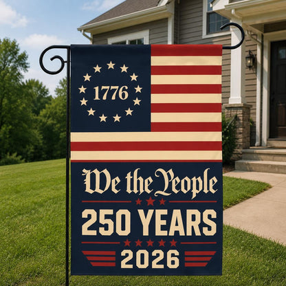 USA 250th Anniversary Garden Flag, We The People Patriotic Yard Decor, Independence Day Outdoor Flag, 4th of July Celebration Gift
