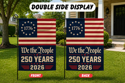 USA 250th Anniversary Garden Flag, We The People Patriotic Yard Decor, Independence Day Outdoor Flag, 4th of July Celebration Gift