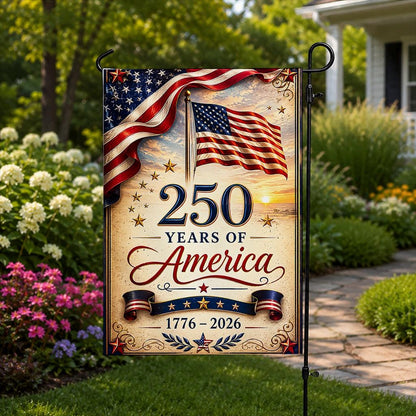 250 Anniversary Usa Flag Made In Usa, Patriotic House Flags 28X40 Double Sided, 250th Anniversary Usa Gifts, 250 Anniversary Usa Yard Flag