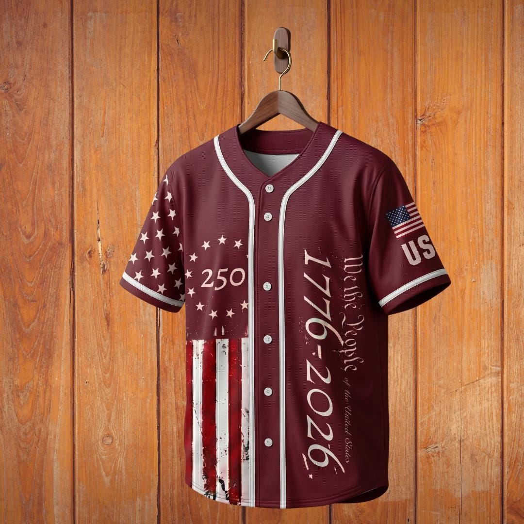 Custom 250 Years We The People Baseball Jersey 1776-2026, 4th of July Gift, Patriotic Gift