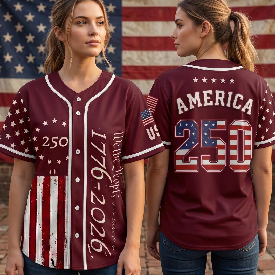 Custom 250 Years We The People Baseball Jersey 1776-2026, 4th of July Gift, Patriotic Gift