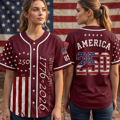 Custom 250 Years We The People Baseball Jersey 1776-2026, 4th of July Gift, Patriotic Gift