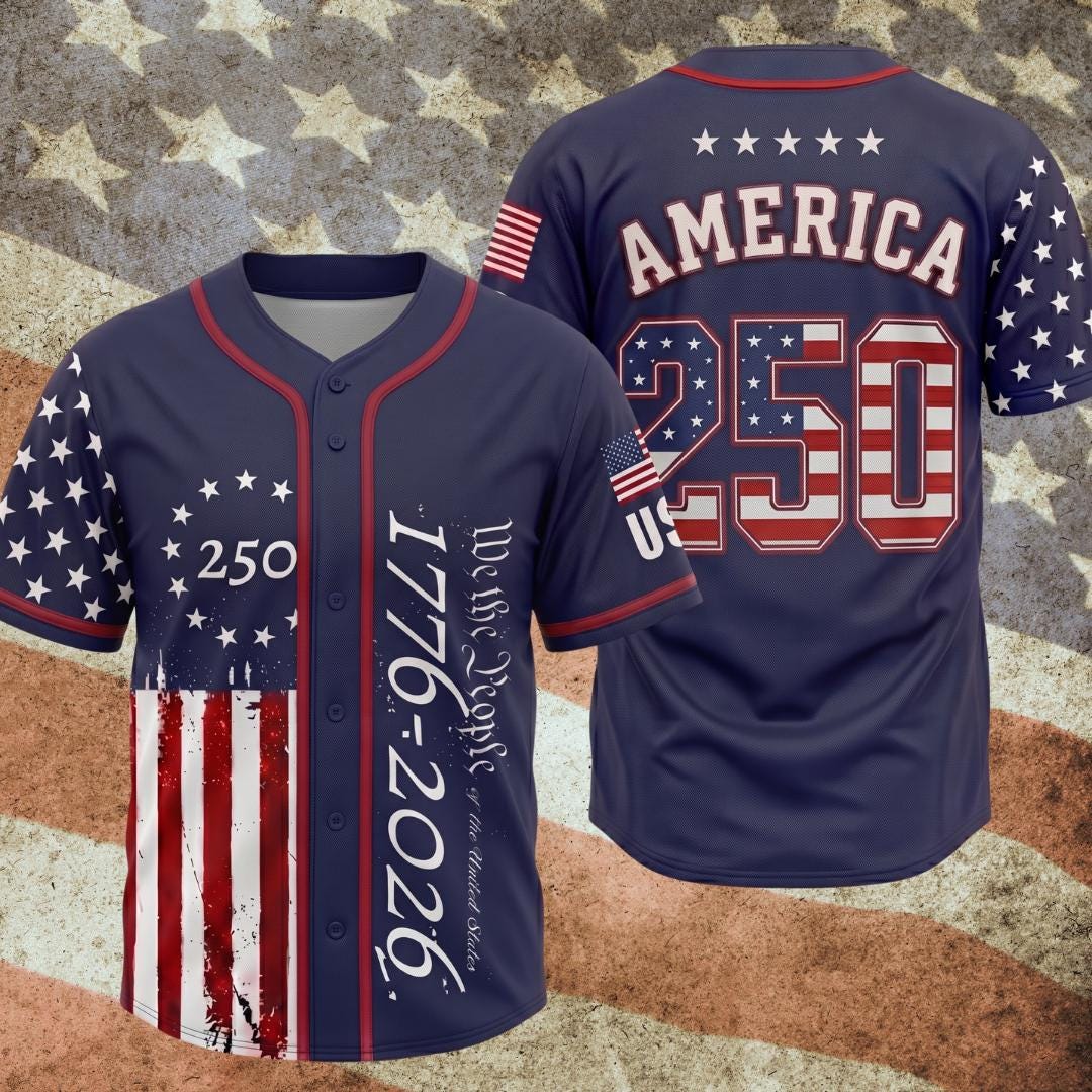 Custom 250 Years We The People Baseball Jersey 1776-2026, 4th of July Gift, Patriotic Gift