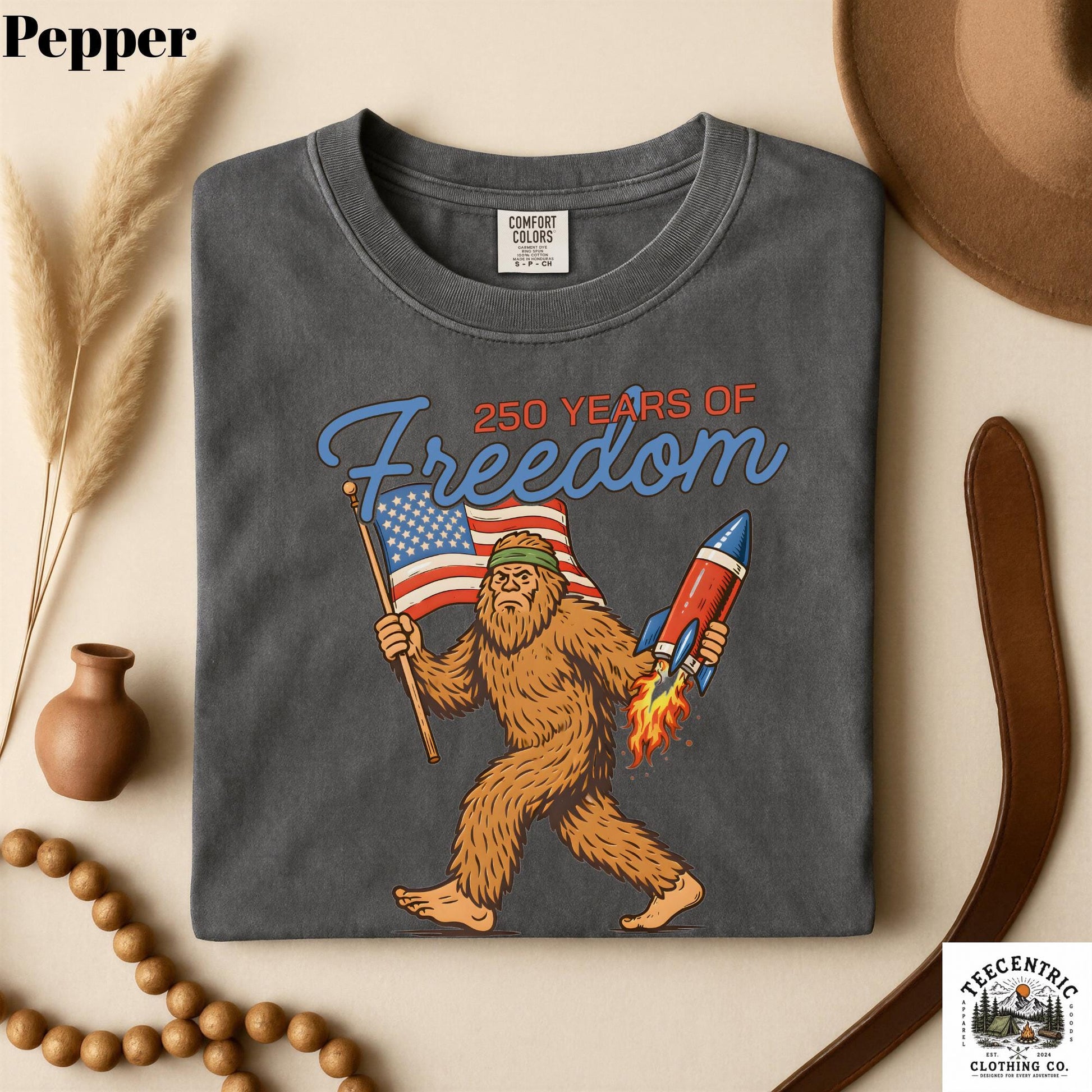 Bigfoot America 250 Shirt 250 Years of Freedom Tee Patriotic Sasquatch Shirt Funny 4th of July Shirt 1776 2026 USA Shirt