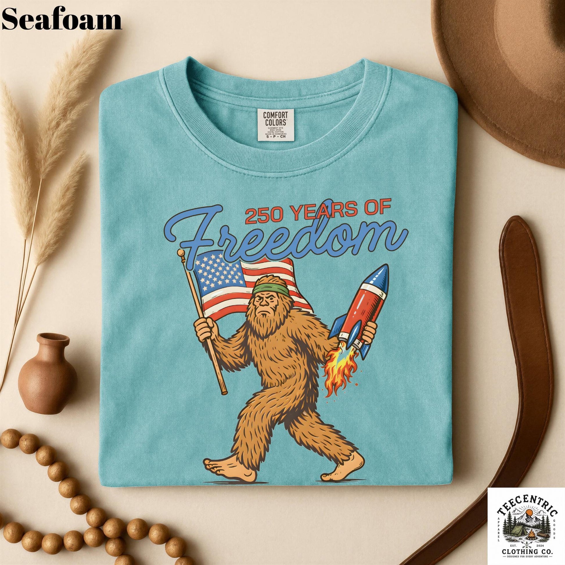 Bigfoot America 250 Shirt 250 Years of Freedom Tee Patriotic Sasquatch Shirt Funny 4th of July Shirt 1776 2026 USA Shirt