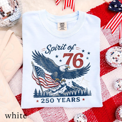 USA 250 Anniversary Shirt, Spirit Of 76 Eagle Tee, 4th July Patriotic America Shirt, 250 Years Freedom Comfort Colors Tee