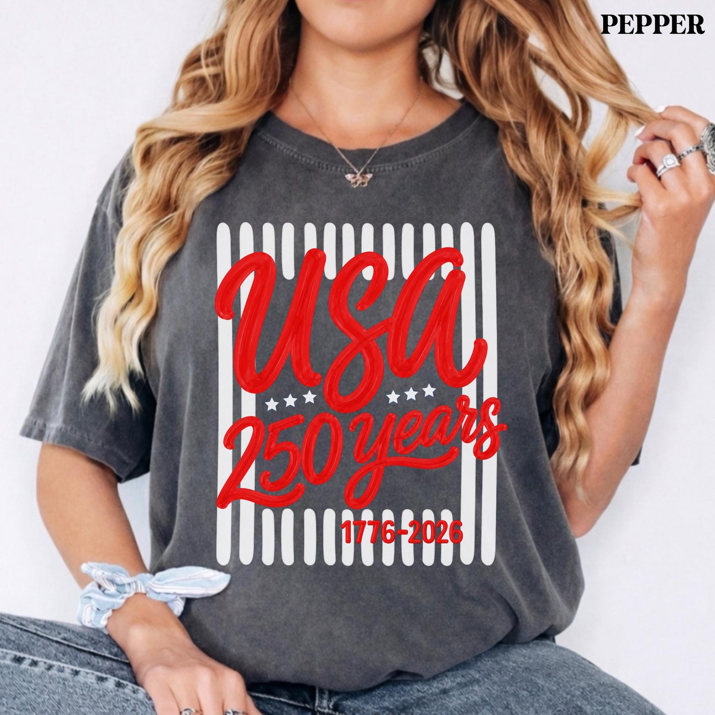 Comfort Colors USA Shirt America 250th Anniversary Semiquincentennial Gift USA 250 Years 4th of July Tshirt US 250 Years foj T-Shirt for Kid