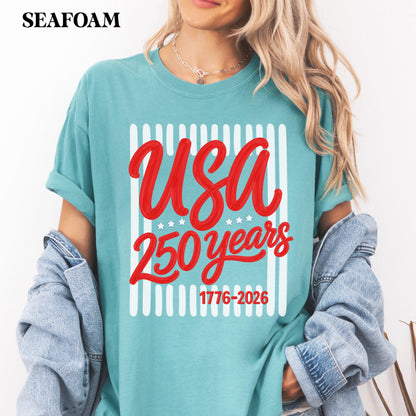 Comfort Colors USA Shirt America 250th Anniversary Semiquincentennial Gift USA 250 Years 4th of July Tshirt US 250 Years foj T-Shirt for Kid