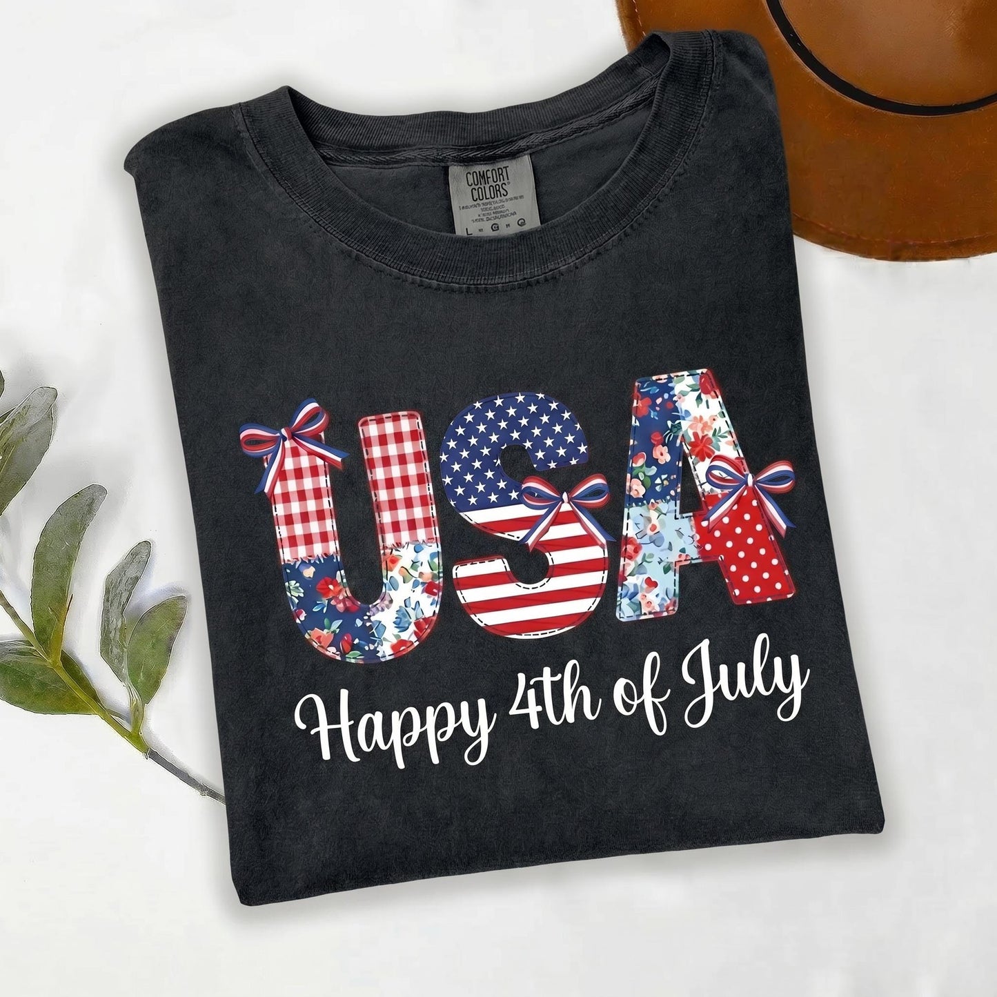 USA American Flag Shirt, 4th Of July Shirt, Independence Day Shirt,  FAUX Patchwork 250 Years Shirt, Print Only-Not a Patch