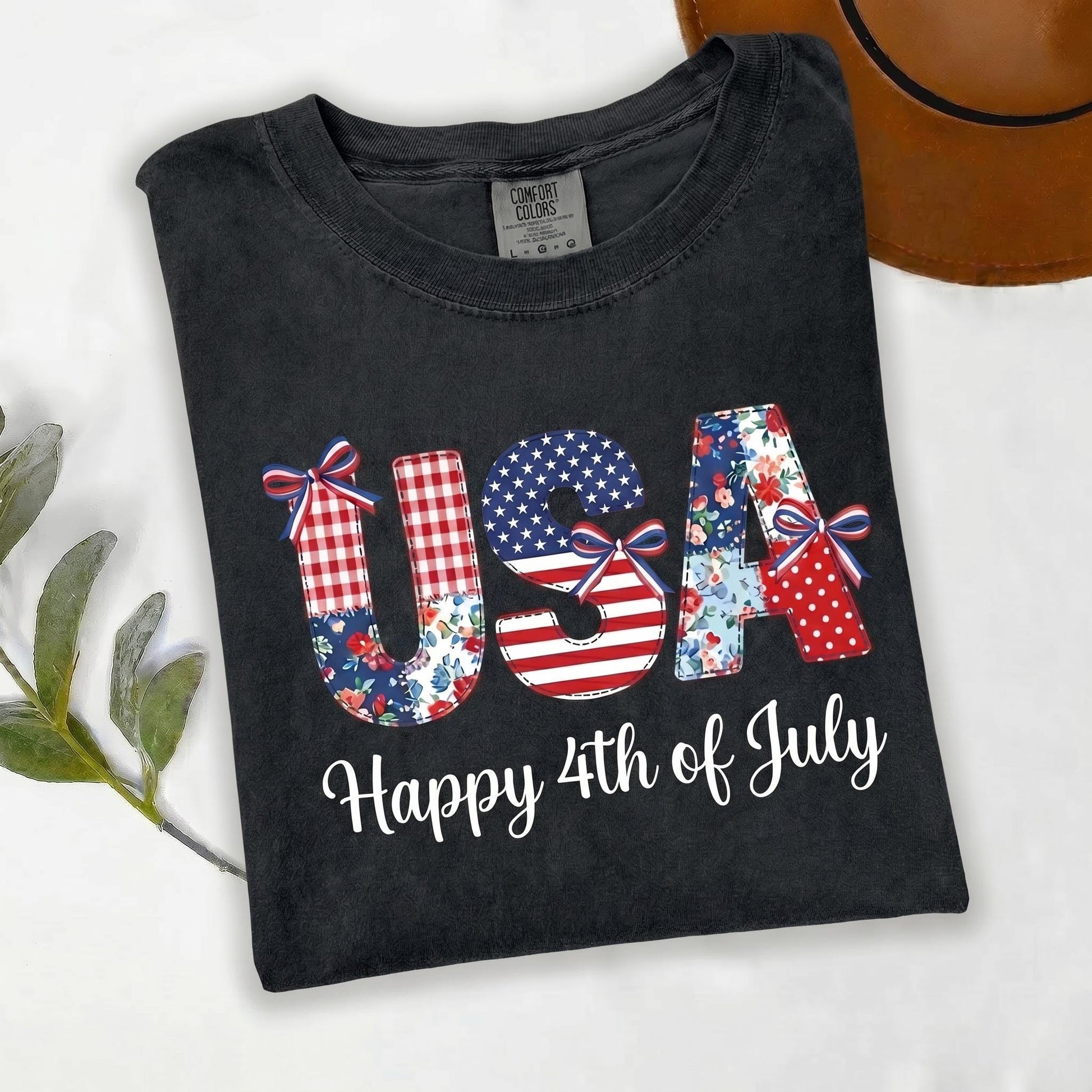 USA American Flag Shirt, 4th Of July Shirt, Independence Day Shirt,  FAUX Patchwork 250 Years Shirt, Print Only-Not a Patch