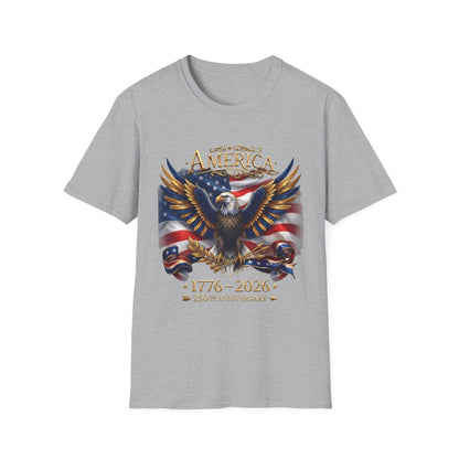 America 250th Anniversary Shirt, 1776-2026 Patriotic Eagle, USA Flag Tee, Fourth of July Gift, America Birthday T-Shirt