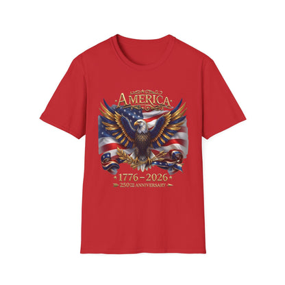 America 250th Anniversary Shirt, 1776-2026 Patriotic Eagle, USA Flag Tee, Fourth of July Gift, America Birthday T-Shirt