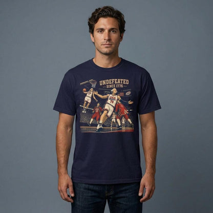 Comfort Colors® 4th of July Tee, Undefeated America Shirt, Funny Founding Fathers T-Shirt, USA Meme, Fourth of July Gift, Independence Day