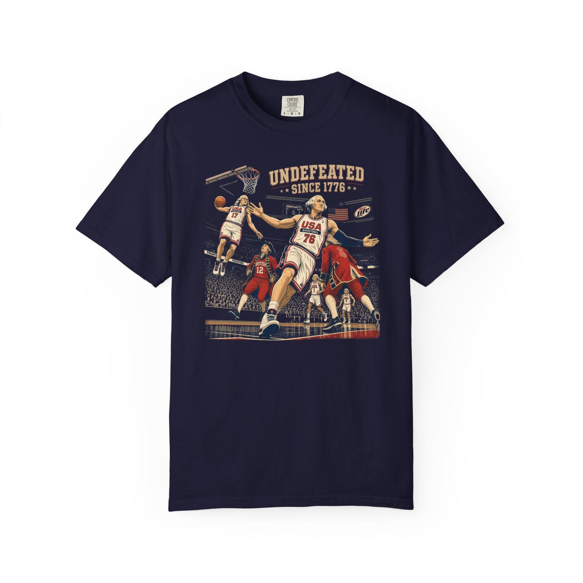Comfort Colors® 4th of July Tee, Undefeated America Shirt, Funny Founding Fathers T-Shirt, USA Meme, Fourth of July Gift, Independence Day