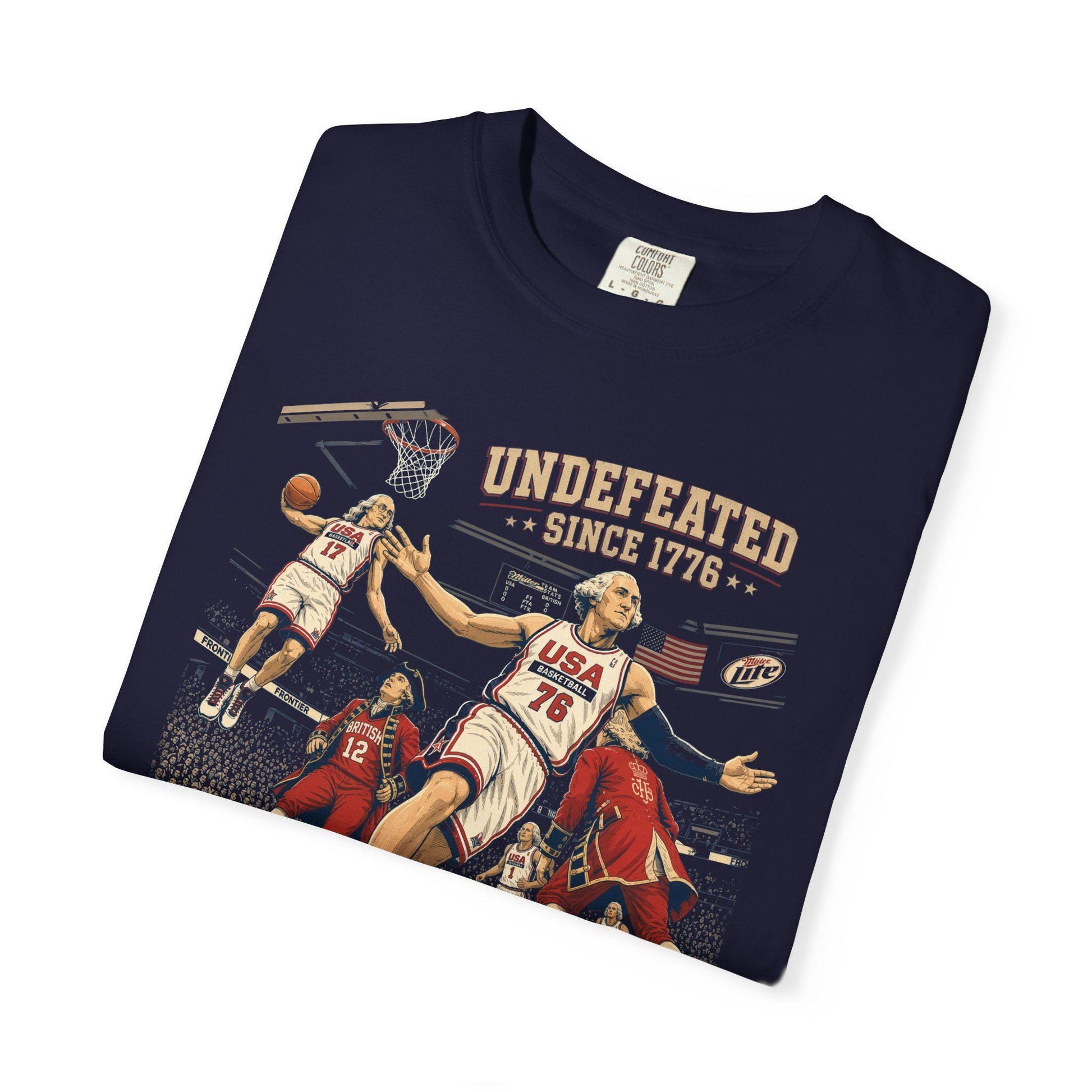 Comfort Colors® 4th of July Tee, Undefeated America Shirt, Funny Founding Fathers T-Shirt, USA Meme, Fourth of July Gift, Independence Day