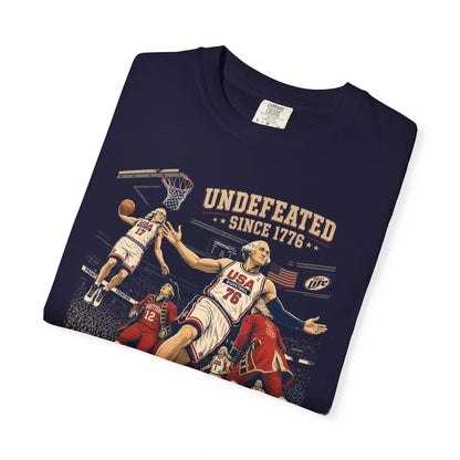 Comfort Colors® 4th of July Tee, Undefeated America Shirt, Funny Founding Fathers T-Shirt, USA Meme, Fourth of July Gift, Independence Day
