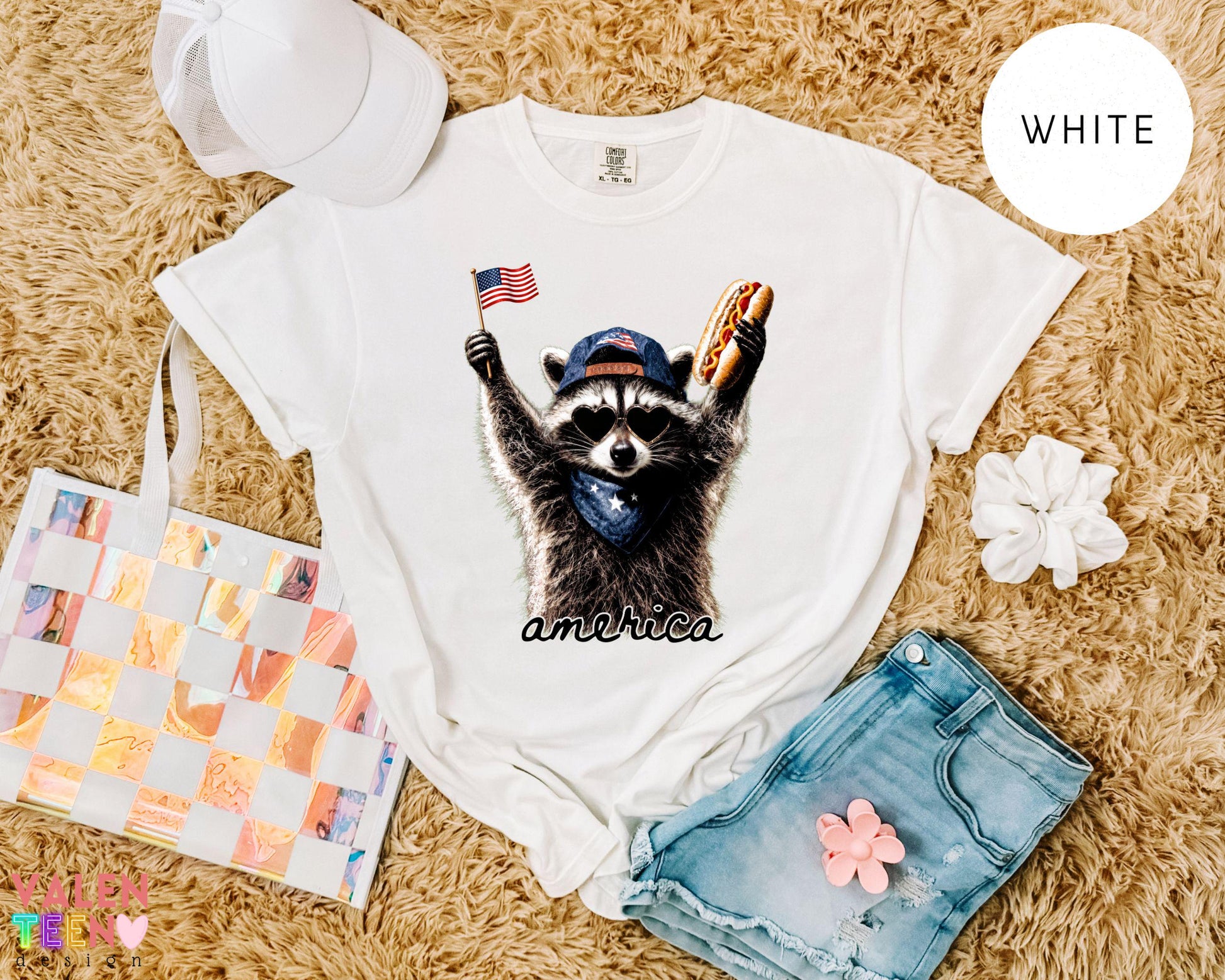 Comfort Colors® Feral Raccoon Shirt, Patriotic USA Tee, Funny Independence Day Apparel