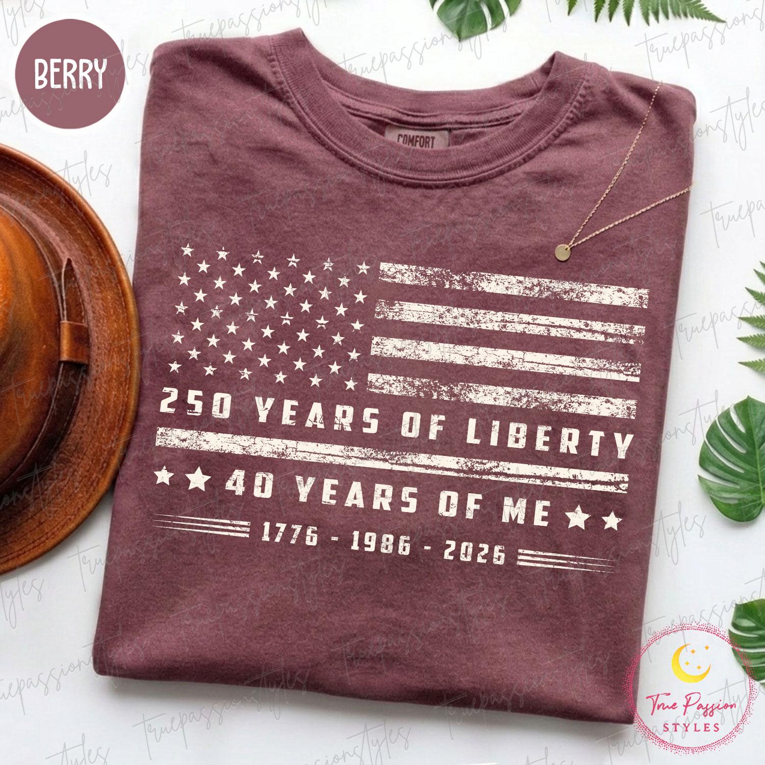 Vintage 40th Birthday Shirt, American Flag Birthday Tshirt, Patriotic Birthday Shirt 2026, 40th Birthday Sweatshirt, 1986 Birthday S06419