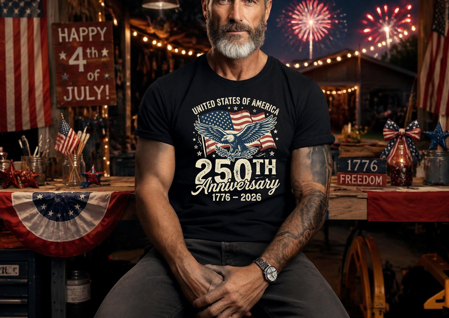 4th of July Shirt, America 250th Anniversary Shirt, Comfort Colors T-Shirt, 1776- 2026 Independence Day Tee, Patriotic Tee, USA kid shirts