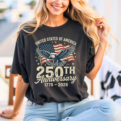 4th of July Shirt, America 250th Anniversary Shirt, Comfort Colors T-Shirt, 1776- 2026 Independence Day Tee, Patriotic Tee, USA kid shirts