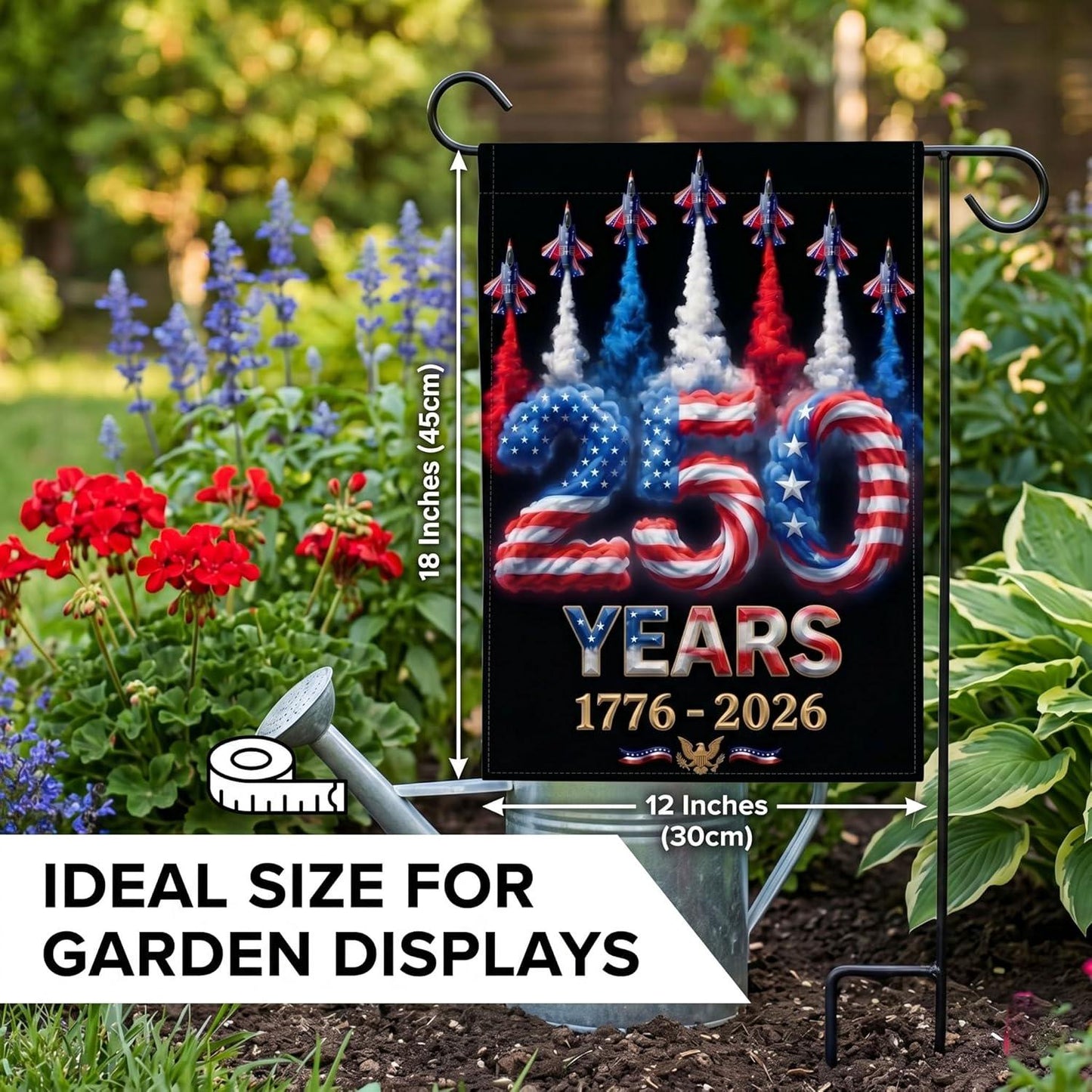 250 Anniversary USA Flag Made In USA, Patriotic House Flags 12x18 Double Sided, 250th Anniversary USA Gifts, 250 Anniversary Usa Yard Flag