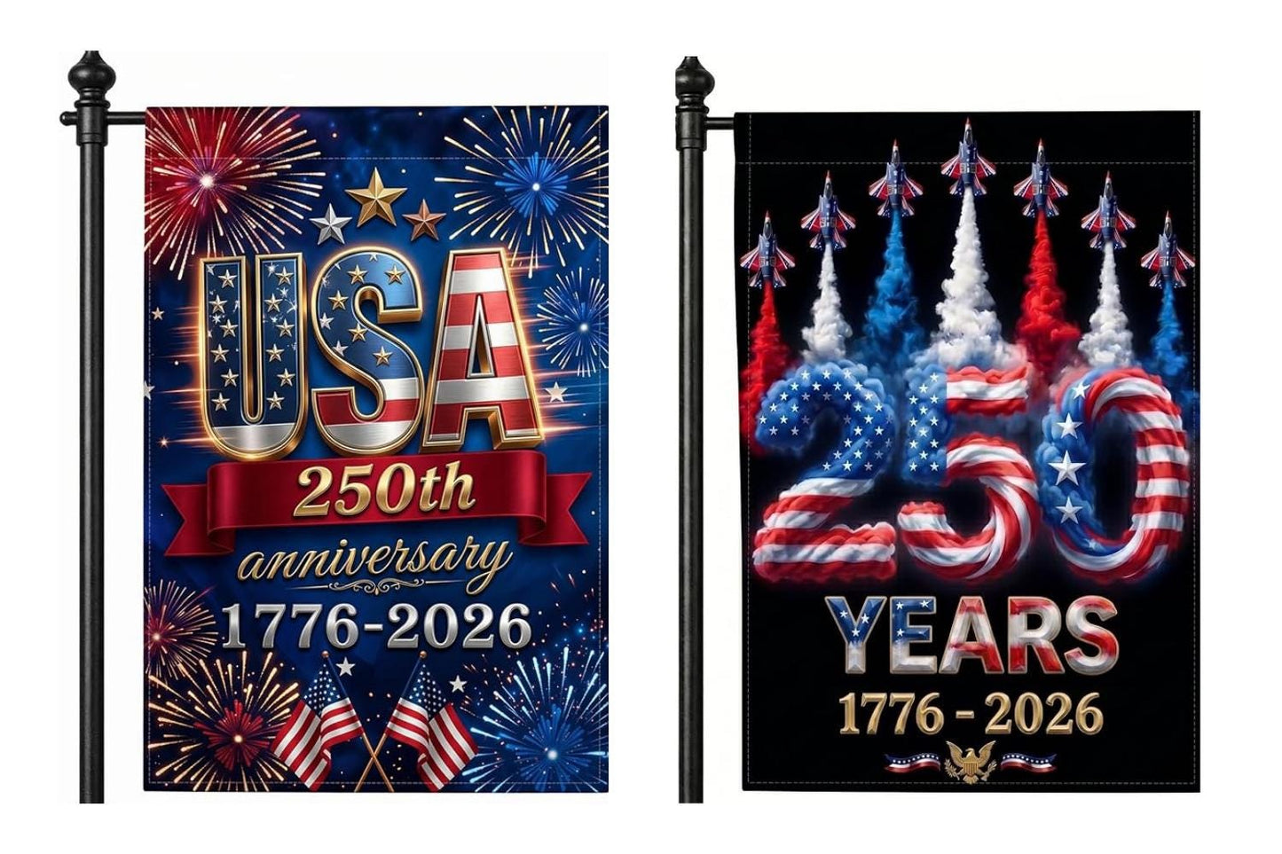 250 Anniversary USA Flag Made In USA, Patriotic House Flags 12x18 Double Sided, 250th Anniversary USA Gifts, 250 Anniversary Usa Yard Flag