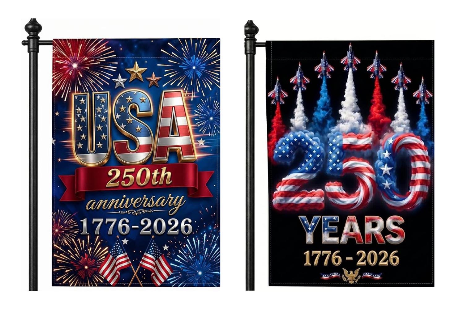 250 Anniversary USA Flag Made In USA, Patriotic House Flags 12x18 Double Sided, 250th Anniversary USA Gifts, 250 Anniversary Usa Yard Flag