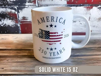 America 250th Anniversary Commemorative Mug, Patriotic Gift