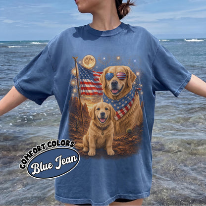 Comfort Colors® Custom Patriotic Pet Shirt, Personalized Dog Cat Photo Shirt, 4th of July Pet Shirt, Custom Dog Shirt, America 250 Shirt