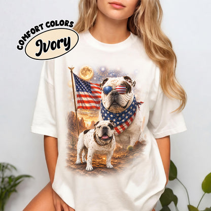 Comfort Colors® Custom Patriotic Pet Shirt, Personalized Dog Cat Photo Shirt, 4th of July Pet Shirt, Custom Dog Shirt, America 250 Shirt