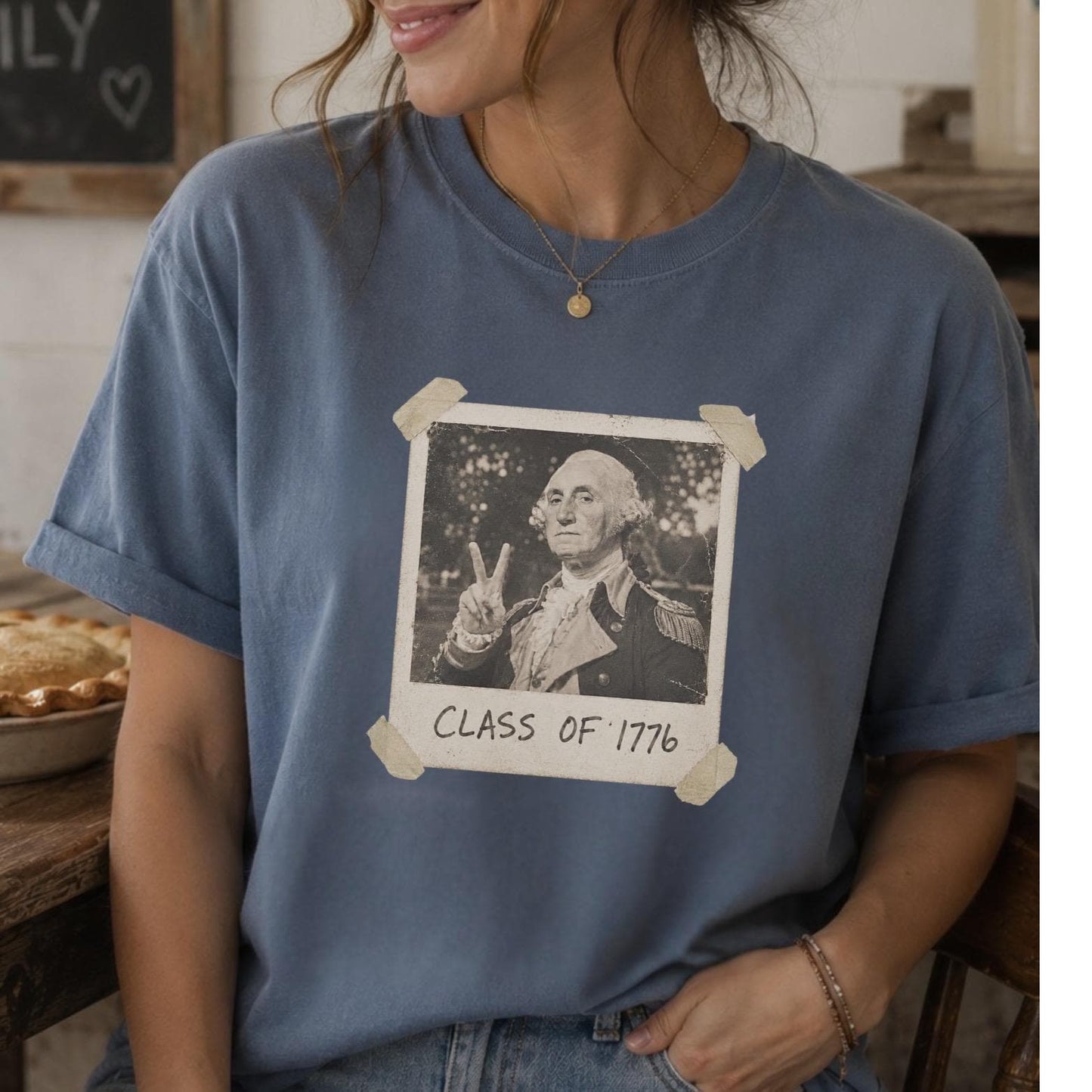 Funny 250 Shirt |Class of 1776 Shirt |Retro Patriotic Tee | Vintage Polaroid George Washington | Comfort Colors Unisex July 4th