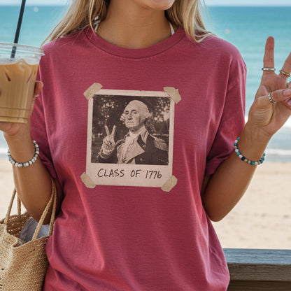 Funny 250 Shirt |Class of 1776 Shirt |Retro Patriotic Tee | Vintage Polaroid George Washington | Comfort Colors Unisex July 4th