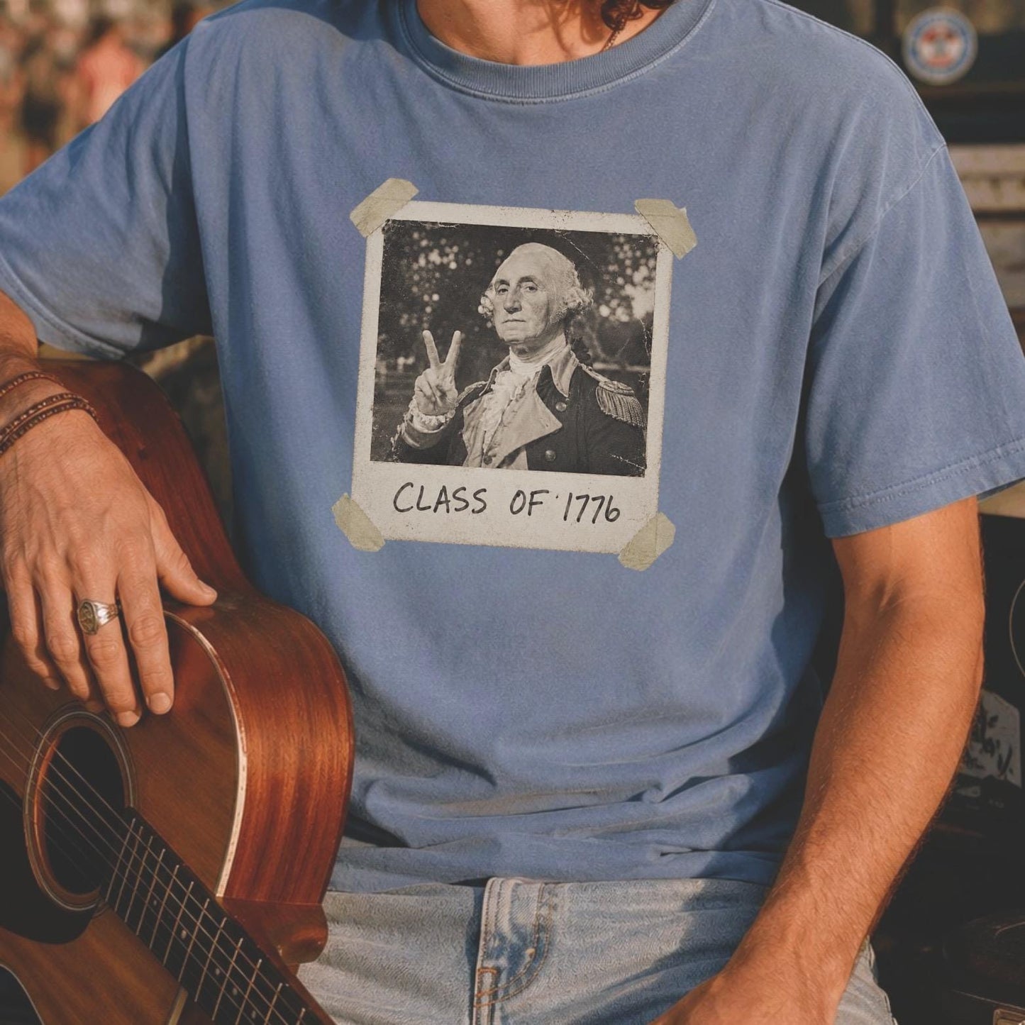 Funny 250 Shirt |Class of 1776 Shirt |Retro Patriotic Tee | Vintage Polaroid George Washington | Comfort Colors Unisex July 4th