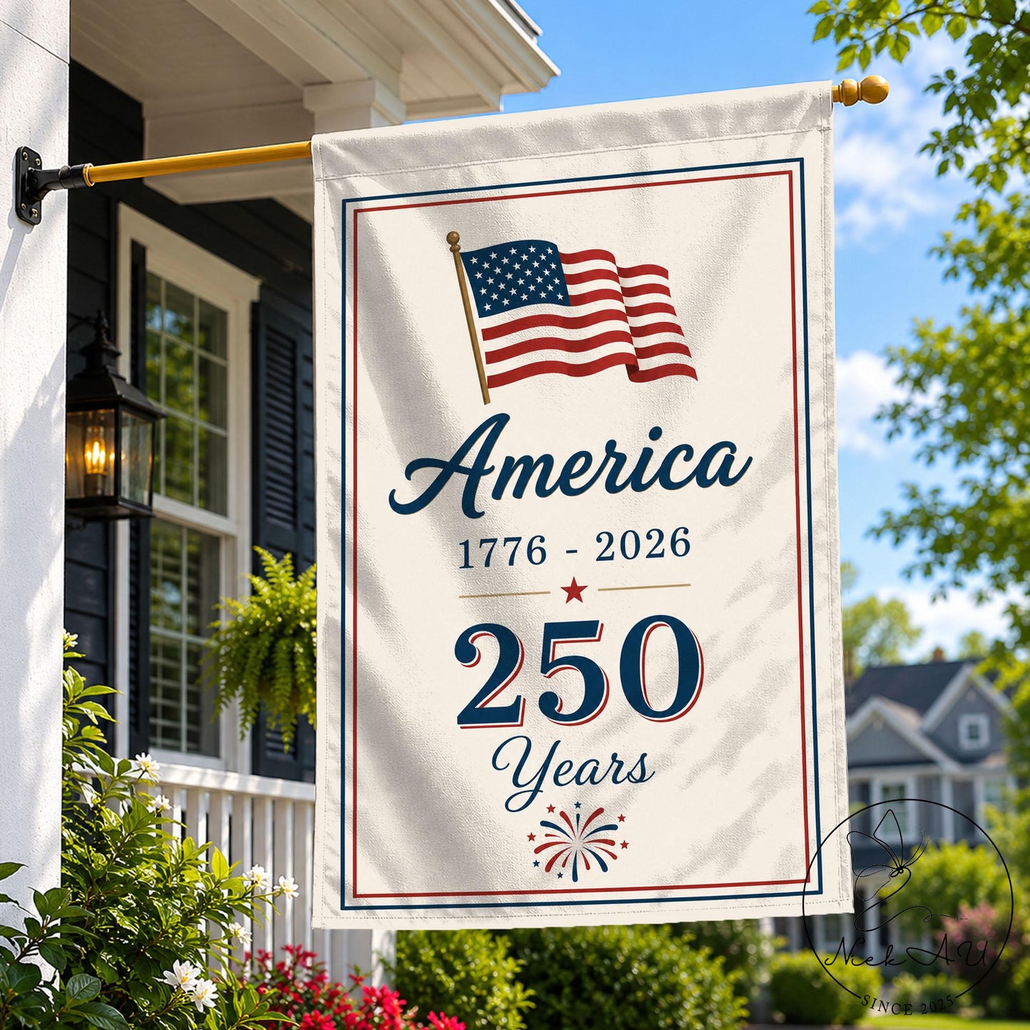 Patriotic Garden Flag, 250 Years of America Banner, America 250 Garden Flag, 4th of July Decor, Summer Memorial Day Outdoor Decor