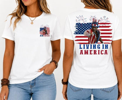 Apollo Creed Living In America Comfort Colors T Shirt, Patriotic Boxing Fourth Of July Vintage America Tank Top, Retro USA Fighter Shirt