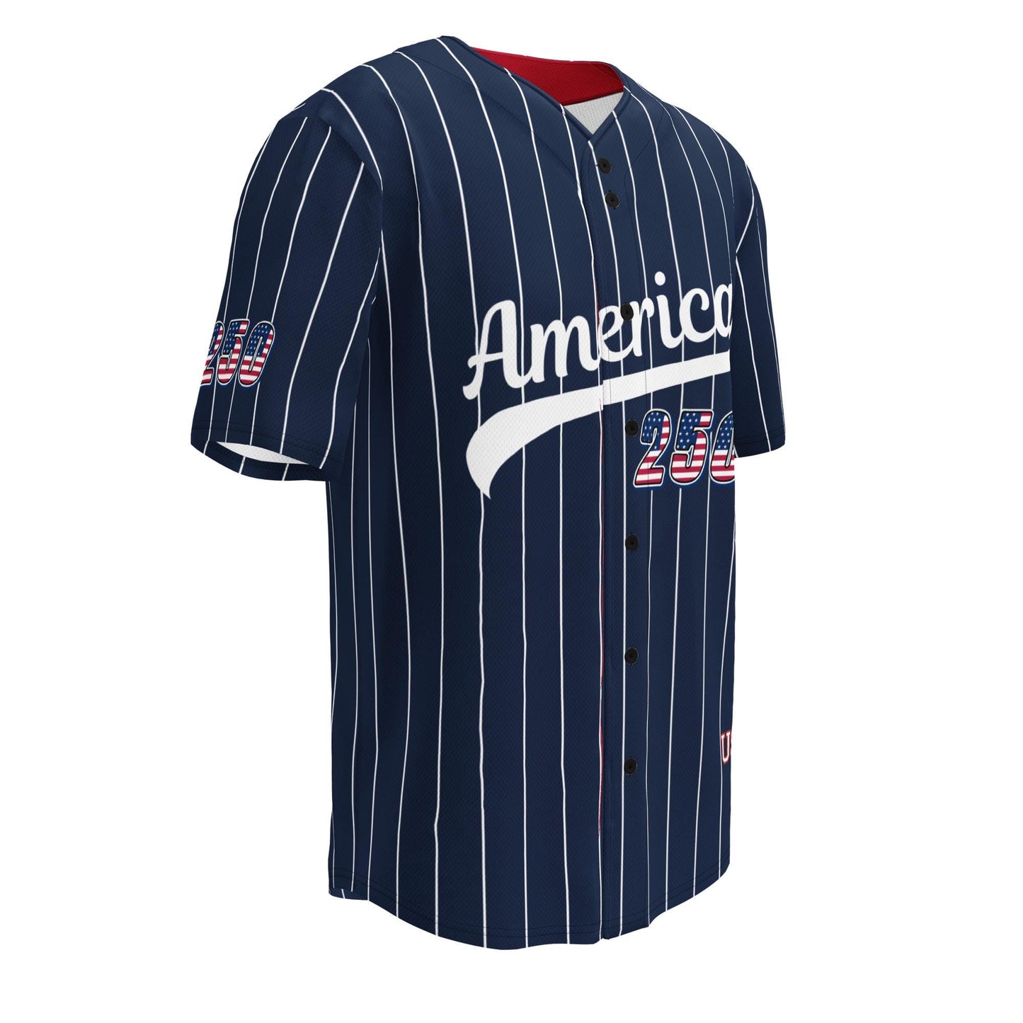 Personalized USA 250th Baseball Jersey, Red White and Blue, Custom Patriotic Shirt, Independence Day Apparel, 4th of July